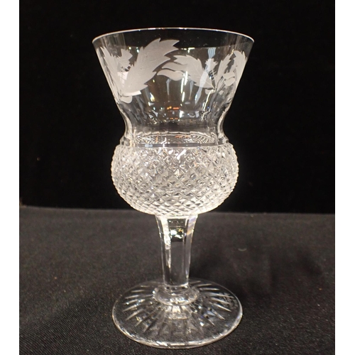 250 - SIX EDINBURGH CRYSTAL 'THISTLE' WHITE WINE GLASSES