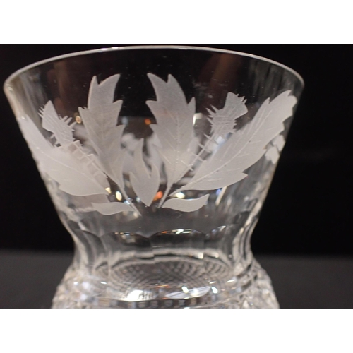 250 - SIX EDINBURGH CRYSTAL 'THISTLE' WHITE WINE GLASSES