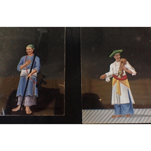 309 - A COLLECTION OF INDIAN PAINTINGS ON MICA (10), each 13 cm x 10cm, all in good condition