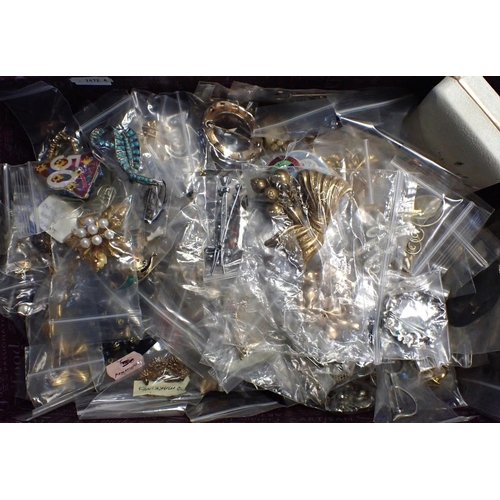 413 - A QUANTITY OF COSTUME BROOCHES approx 150