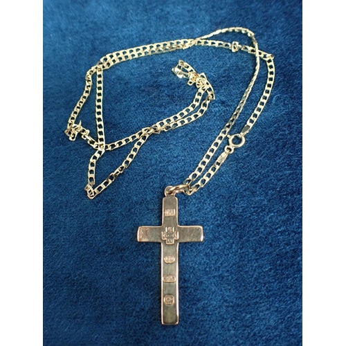 455 - A 9CT GOLD CROSS 