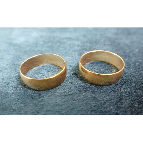 460 - TWO 9CT GOLD WEDDING BANDS (c.4.78grams total weight) (2)