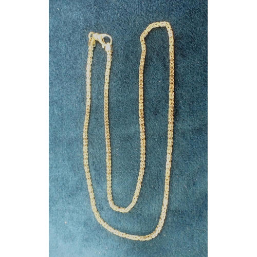 461 - A 14CT GOLD FANCY CHAIN-LINK NECKLACE stamped 585, (c.16.18grams)