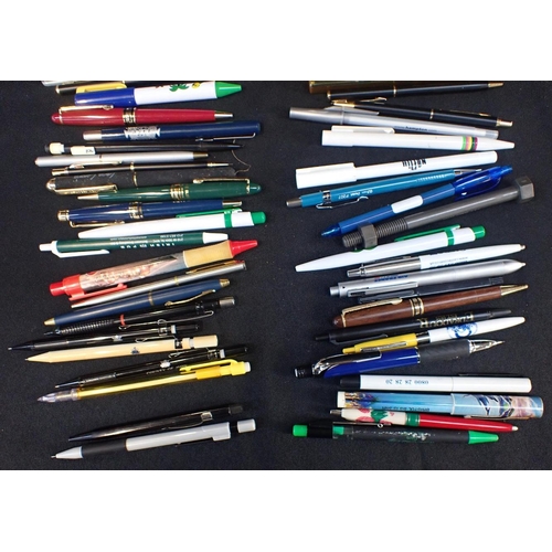 486 - A QUANTITY OF VARIOUS PENS including ballpoint pens by Parker (a lot)