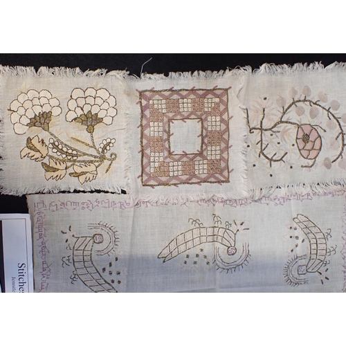 492 - 18TH/19TH CENTURY TURKISH EMBROIDERY probably napkins and a tray mat