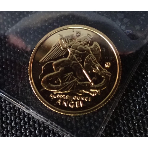 514 - ROYAL MINT: A 2008 CHRISTMAS ANGEL GOLD COIN (c.1.25oz) c.13.92mm diameter