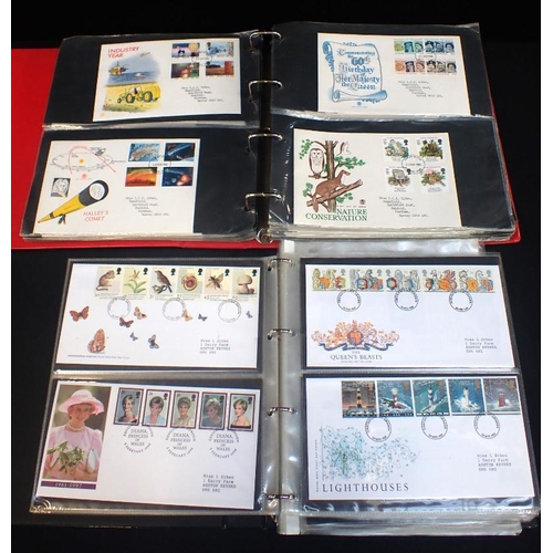 518 - TWO ALBUMS OF 1ST DAY COVERS AND SOME INTERNATIONAL TELEGRAMS