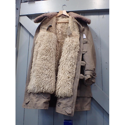 533 - AN 'M 1909' SWEDISH PARKA COAT with sheepskin lining