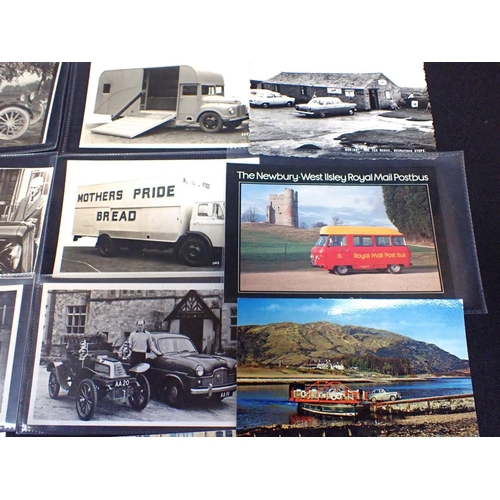 538 - A COLLECTION OF MOTORING POSTCARDS Edwardian and later, cars, trucks, buses etc.