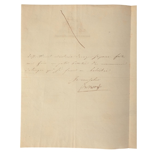 548 - NAPOLEON BONAPARTE (1769-1821): A HANDWRITTEN LETTER 1800, thanking Charles Reinhard for his letter,... 