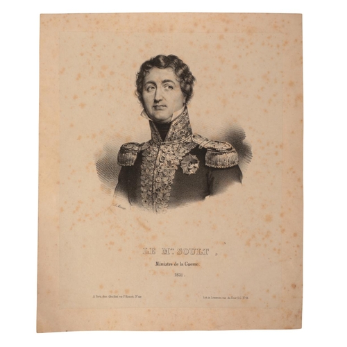 549 - NICOLAS JEAN DE DIEU SOULT (1769-1851), FRENCH MINISTER OF WAR: A HANDWRITTEN LETTER TO M. MIZBEL, M... 