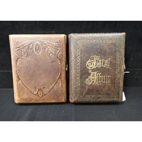 552 - TWO VICTORIAN MUSICAL PHOTOGRAPH ALBUMS with some contents, (both movements in overhauled working or... 