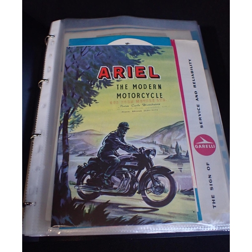 554 - A COLLECTION OG MOTOR BIKE BROCHURES to include Triumph, Vespa, Royal Enfield and many more