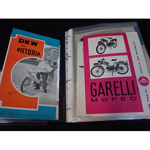 554 - A COLLECTION OG MOTOR BIKE BROCHURES to include Triumph, Vespa, Royal Enfield and many more