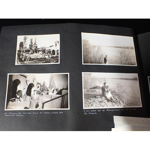 556 - A PHOTOGRAPH ALBUM: STEAMERS AT LULWORTH, PORTLAND QUARRIES and others, family snapshots etc circa 1... 