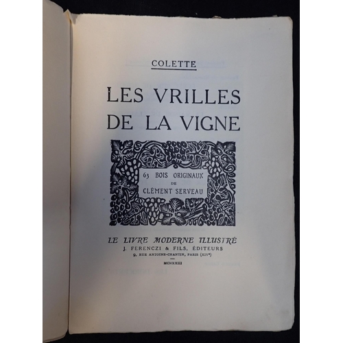 572 - COLETTE LES VRILLES DE LA VIGNE Le Livre Moderne Illustre, J Ferenczi & Fils Pais, 1923