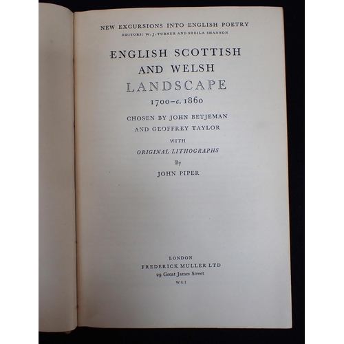 597 - JOHN PIPER English, Scottish and Welsh Landscape with Piper lithographs, second impression 1945, wit... 