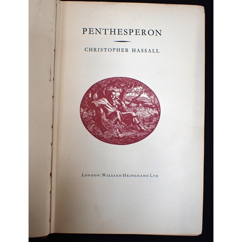 598 - CHRISTOPHER HASSALL, PENTHESPERON Joan Hassall title page, with Christopher Hassall, Bell Harry and ... 