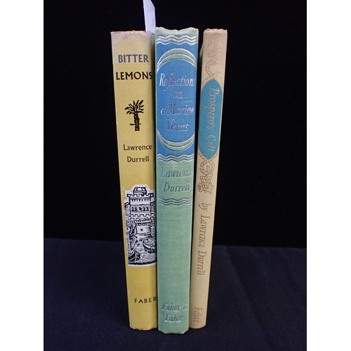 601 - LAWRENCE DURRELL Bitter Lemons, Prospero's Cell, Reflections on a Marine Venus, 1st editions