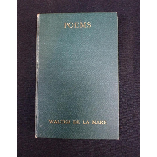 602 - WALTER DE LA MARE, A COLLECTION OF POETRY BOOKS including first editions, with an autographed letter... 