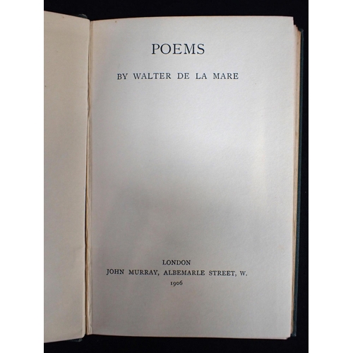 602 - WALTER DE LA MARE, A COLLECTION OF POETRY BOOKS including first editions, with an autographed letter... 