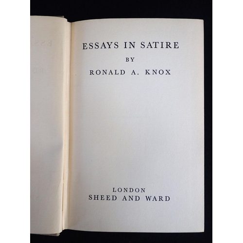 603 - RONALD KNOX Essays in Satire, In Three Tongues, Let Dons Delight, 1st editions