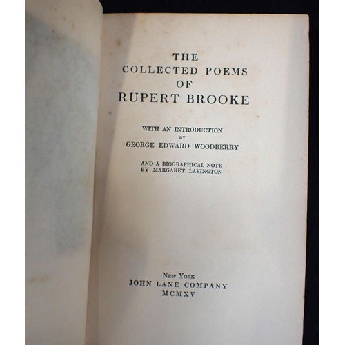 606 - RUPERT BROOKE 1914, Collected Poems, Letters from America, John Webster and the Elizabethan Drama, e... 