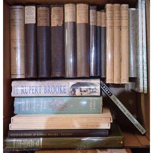 614 - RUPERT BROOKE A collection of books by and about Brooke, including some early editions