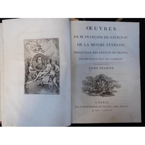 632 - MARTYN'S VIRGIL The Bucolics of Virgil b,y John Martyn, London 1749, two vols, with Oeuvres de Fenel... 