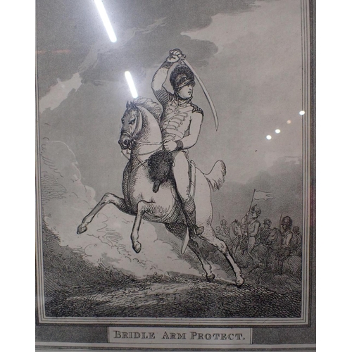 709 - ROWLANDSON: 'SWORD ARM PROTECT', 'BRIDLE ARM PROTECT' and 'Give point, and left parry' (3)