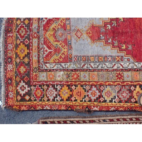 740 - A BELOUCH PRAYER RUG, AND ANOTHER SMALLER the larger in bright colours165 x 98cm and 127 x 71cm (bot... 