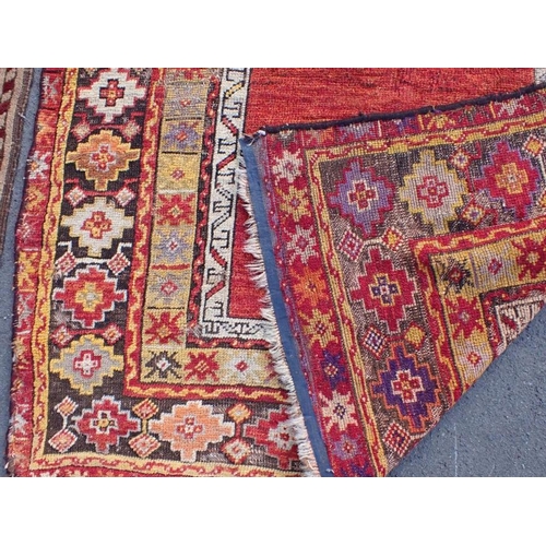 740 - A BELOUCH PRAYER RUG, AND ANOTHER SMALLER the larger in bright colours165 x 98cm and 127 x 71cm (bot... 