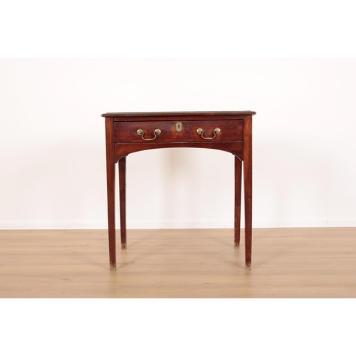 24 - A MAHOGANY SIDE TABLE

19th century, with a single frieze drawer, on tapered block legs, 80cm high x... 