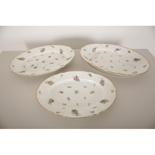 100 - A CONTINENTAL PORCELAIN PART DINNER SERVICE

impressed numeral marks to the undersides, including tw... 