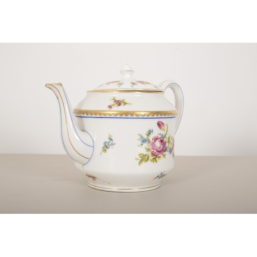 205 - A LIMOGES PART TEA SERVICE

marked to the undersides, including teapot, 16cm high, jug, sucrier, ele... 