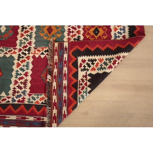 51 - A SOUTHWEST PERSIAN QASHGAI KILIM

the centre ground with alternating geometric panels, 305cm x 157c... 