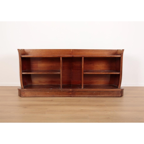 75 - AN 'ART DECO' ROSEWOOD BOOKCASE

mid-century, the top with a three-quarter gallery, the sides shaped... 