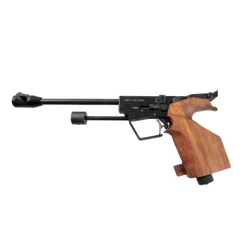 130 - AERON BRNO CO2 .22 AIR PISTOL MODEL 5

with walnut grip, no. C2038, 38cm long, in the original plast... 