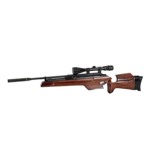 133 - WHISCOMBE JW 50 .22 AIR RIFLE

with full walnut stock, fitted with a sterling 3-9x40 scope, no. 50-0... 