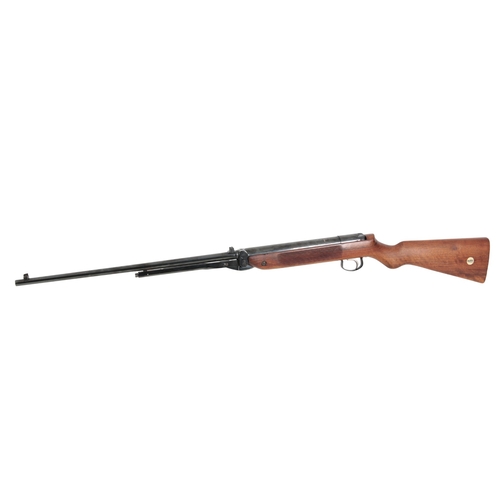 139 - WEBLEY & SCOTT: A MARK 3 .22 AIR RIFLE

with walnut stock, under lever action, 108cm long, in a canv... 