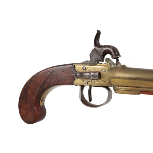 154 - GRICE OF LONDON: AN EARLY 19TH CENTURY BLUNDERBUSS PISTOL

converted from flintlock to percussion, t... 