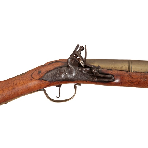 167 - FREEMAN OF LONDON: AN 18TH CENTURY BLUNDERBUSS

with flintlock action, the shaped iron plate with en... 