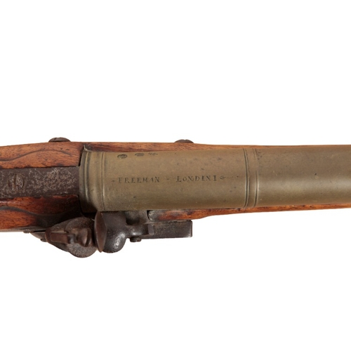 167 - FREEMAN OF LONDON: AN 18TH CENTURY BLUNDERBUSS

with flintlock action, the shaped iron plate with en... 