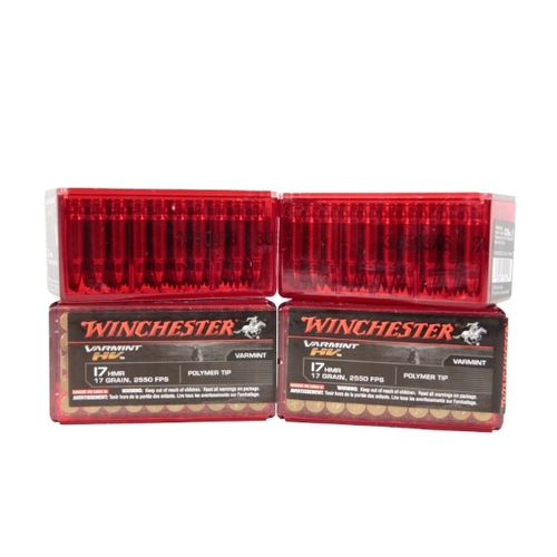 199 - *200 ROUNDS 17 HMR WINCHESTER VARMINT HV AMMUNITION

(old shop stock) (200)

*Note: The Buyer must b... 