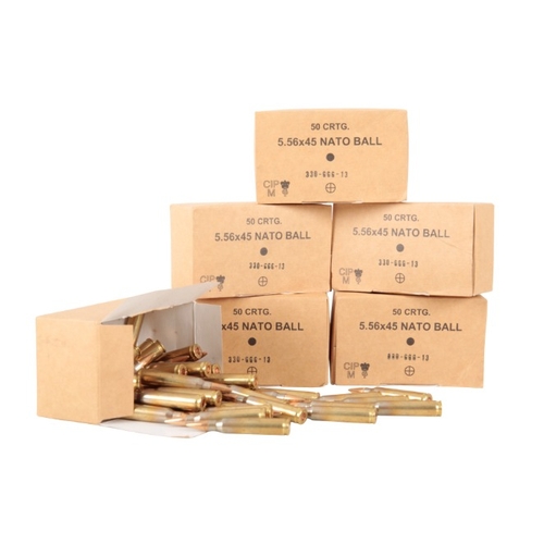 206 - *300 ROUNDS OF 5.56 X 45 NATO BALL AMMUNITION

(old shop stock) (300)

*Note: The Buyer must be over... 