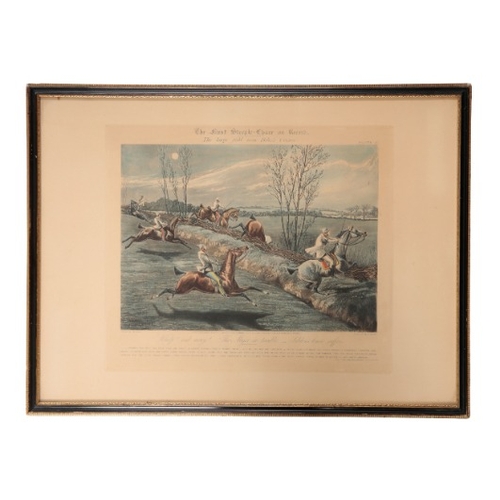 287 - A SET OF FOUR COLOURED PRINTS OF THE FIRST STEEPLECHASE ON RECORD

Ipswich, the watering place behin... 