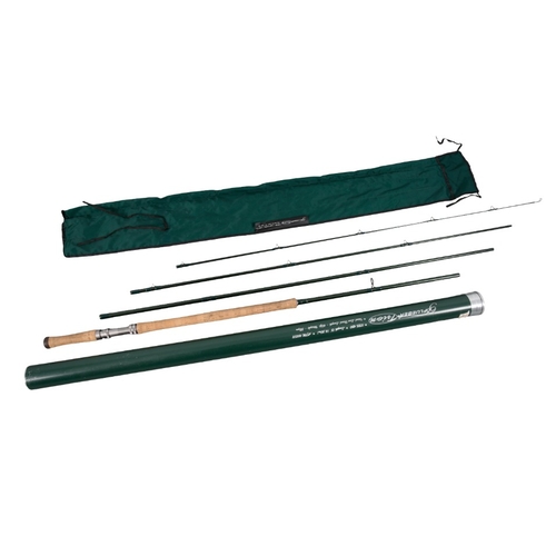 3 - A PFLUEGER TRION THREE PIECE SALMON ROD

15ft long, in the original canvas rod bag, and alloy tube

... 