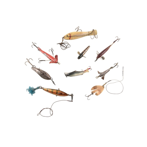 48 - TWO HORN FISHING LURES

and a quantity of various other fishing lures (a lot)

Provenance: From a pr... 