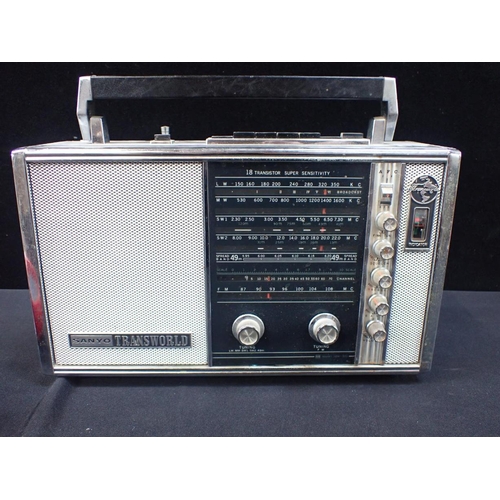 24 - A RETRO PANASONIC 'PANAPET' MODEL R-70 RADIO and a vintage Sanyo 'Transworld' radio (untested) (2)