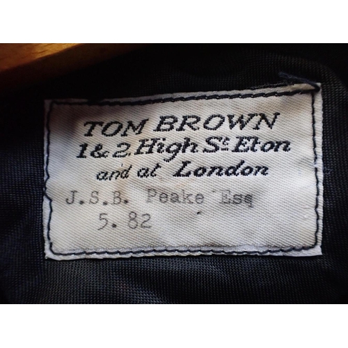 48 - A VINTAGE GENTS ROWING BLAZER, BY TOM BROWN, ETON size 40 approx (edge trim faded), and a vintage do... 